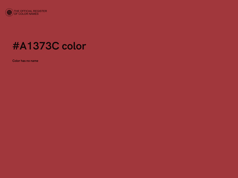 #A1373C color image