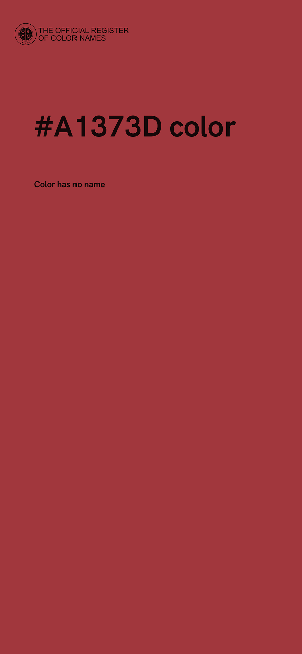 #A1373D color image