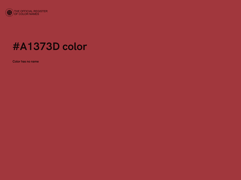 #A1373D color image