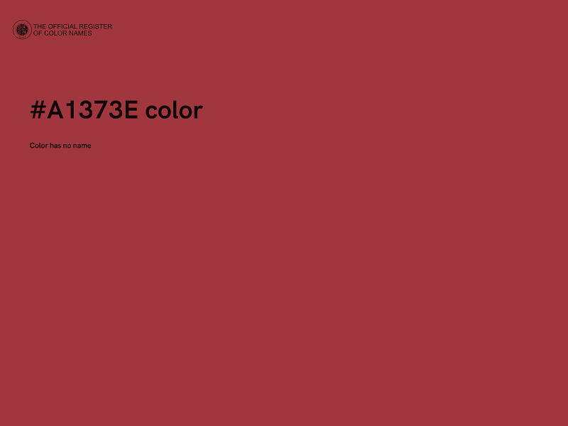 #A1373E color image