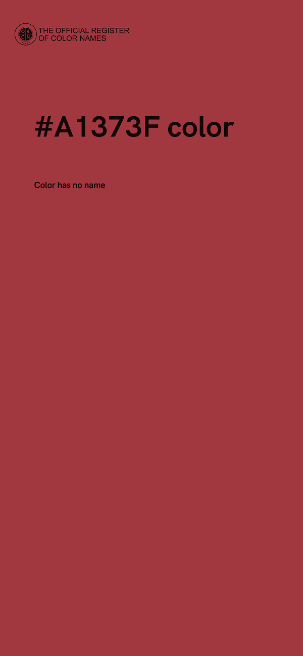 #A1373F color image