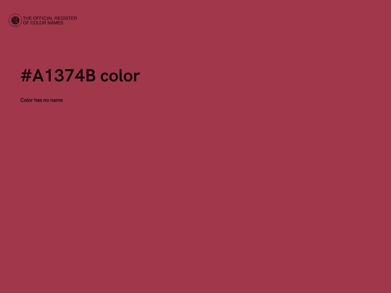 #A1374B color image