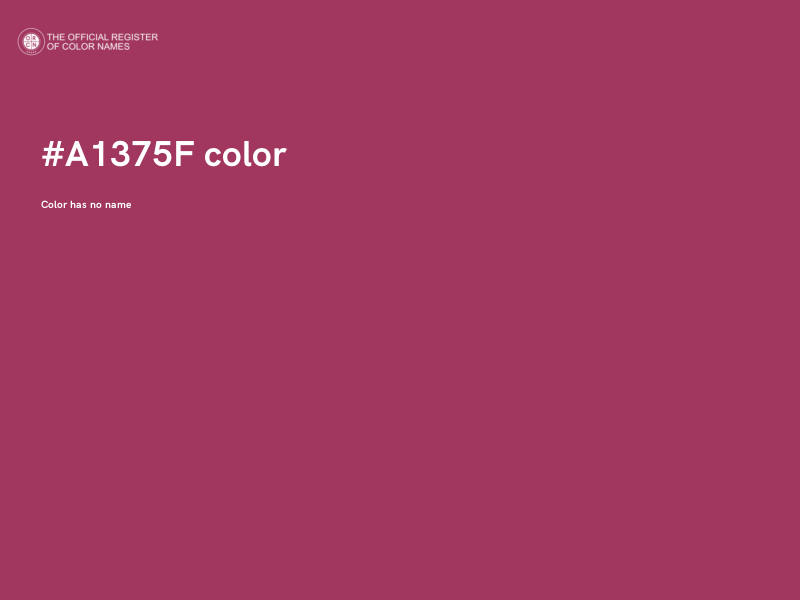 #A1375F color image