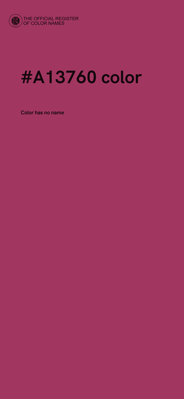 #A13760 color image