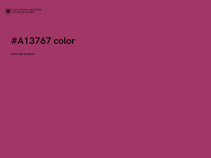 #A13767 color image