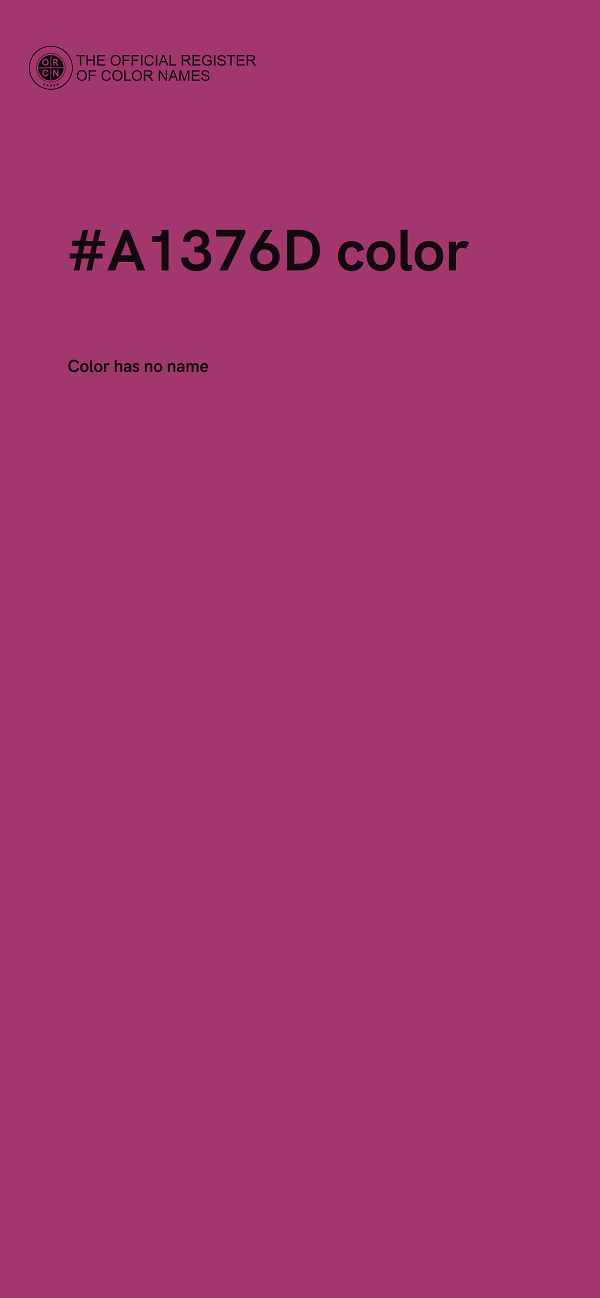 #A1376D color image