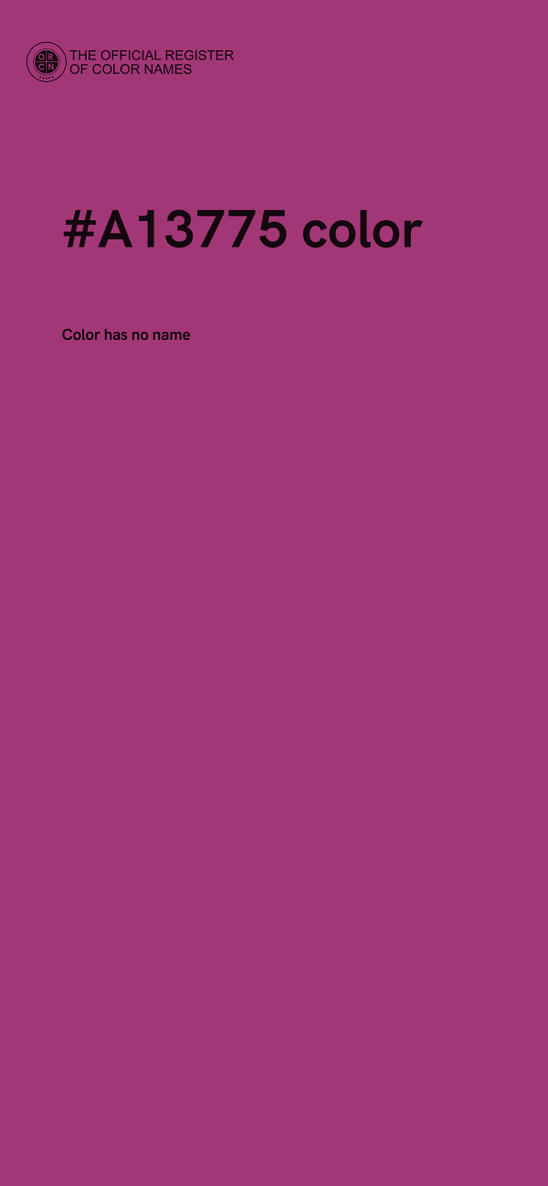 #A13775 color image