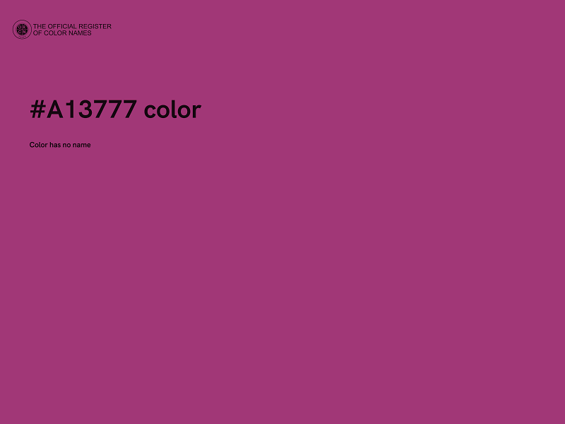 #A13777 color image