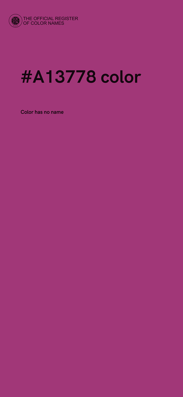 #A13778 color image