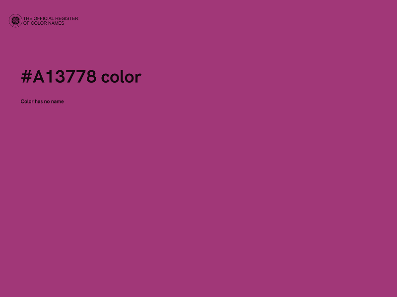 #A13778 color image