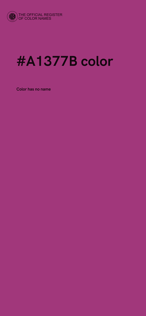 #A1377B color image