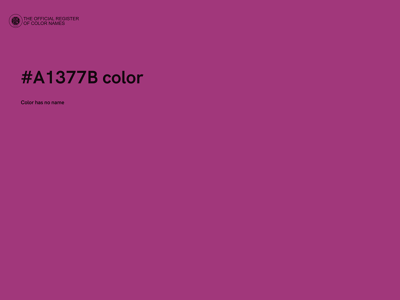 #A1377B color image