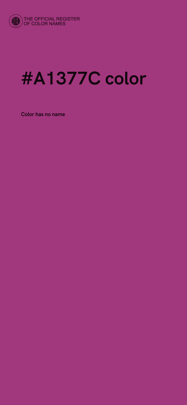 #A1377C color image