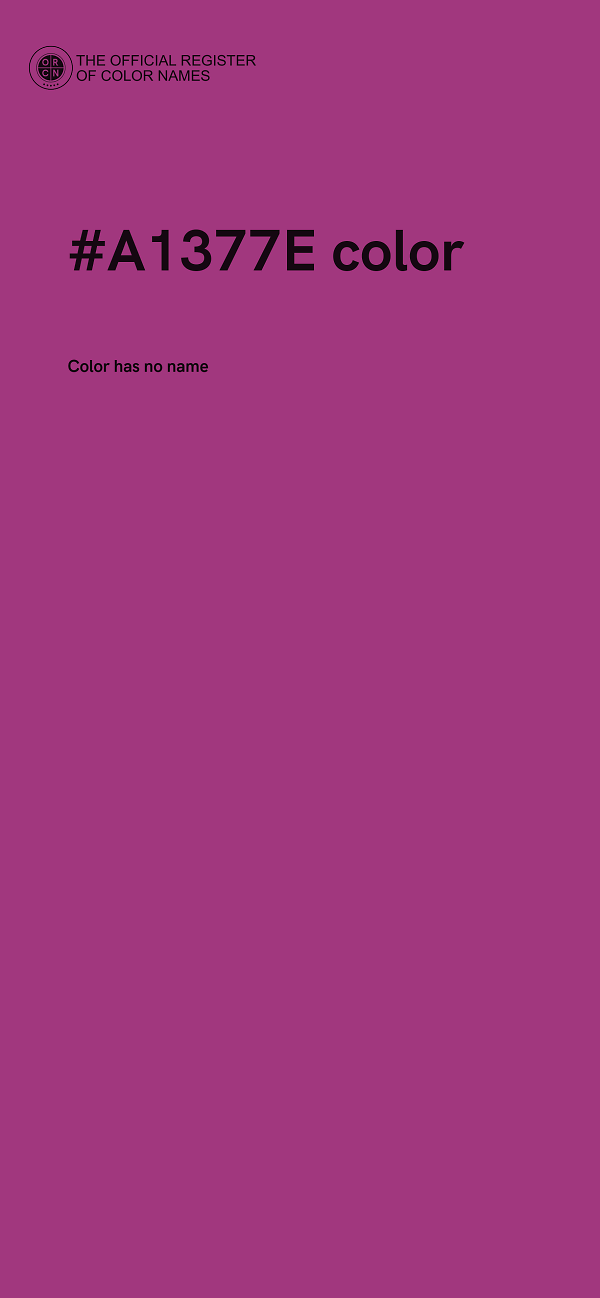 #A1377E color image