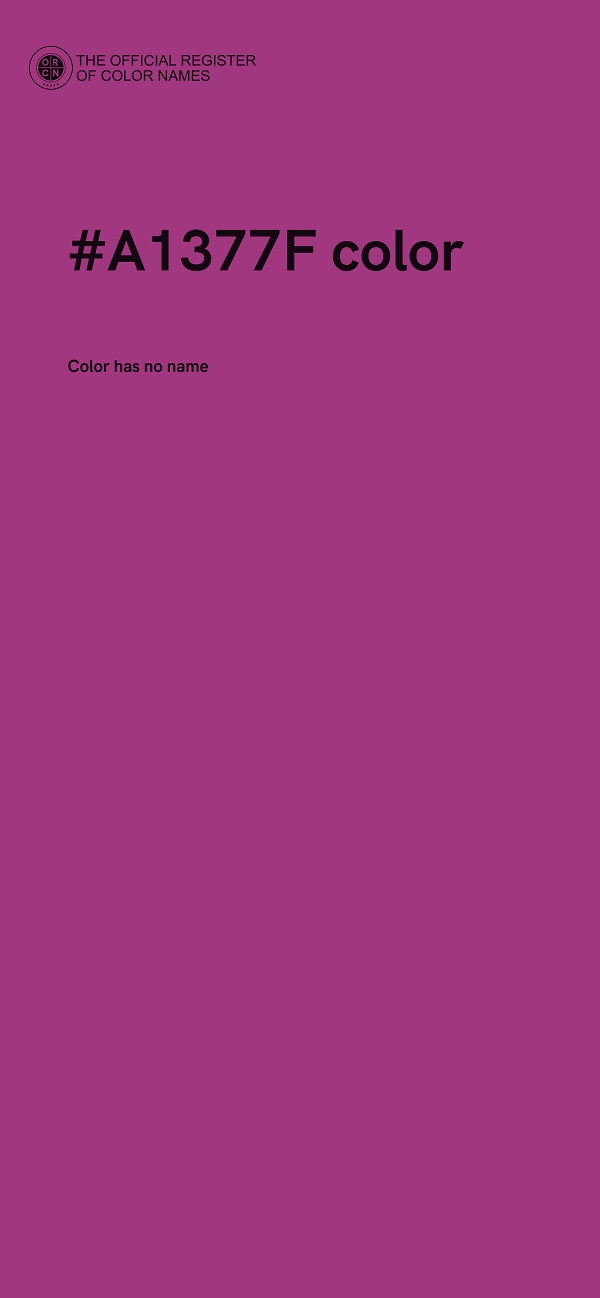 #A1377F color image