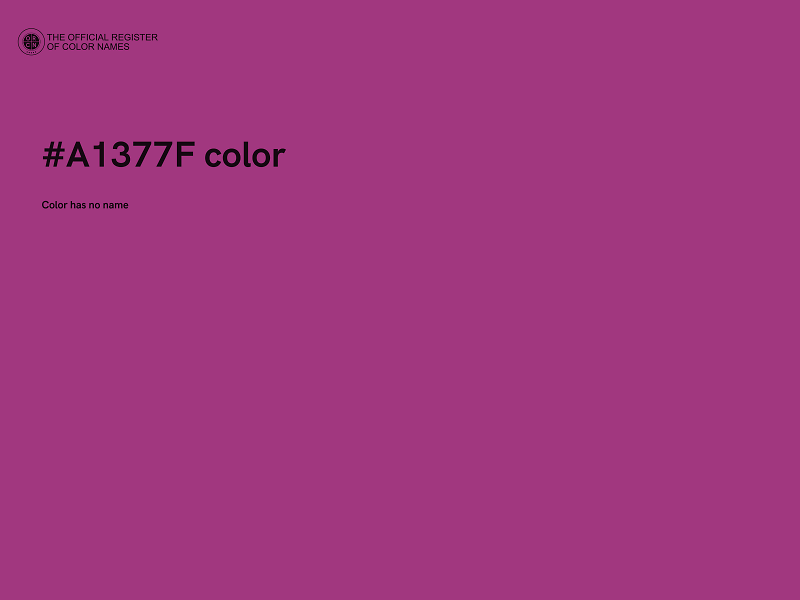 #A1377F color image