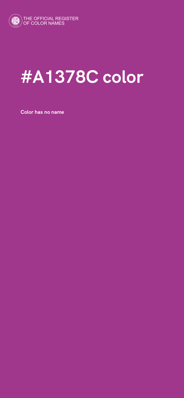 #A1378C color image
