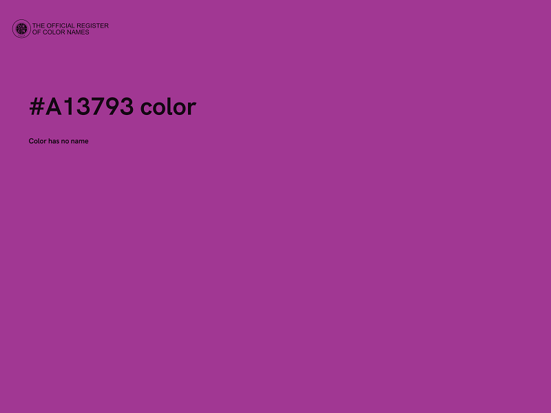 #A13793 color image