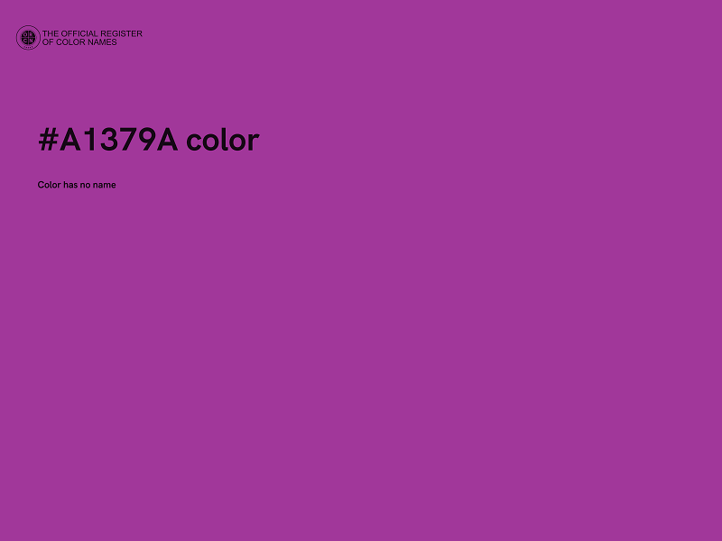 #A1379A color image