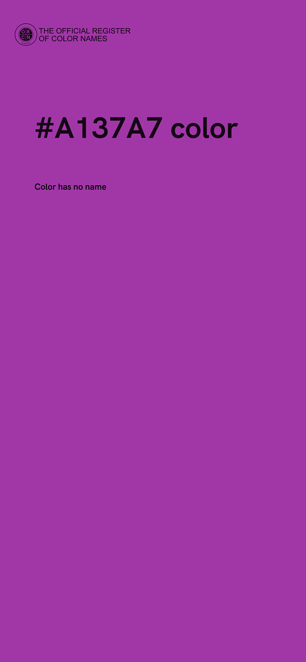 #A137A7 color image