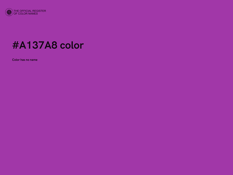 #A137A8 color image
