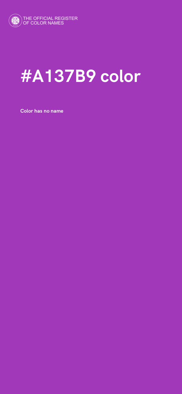 #A137B9 color image