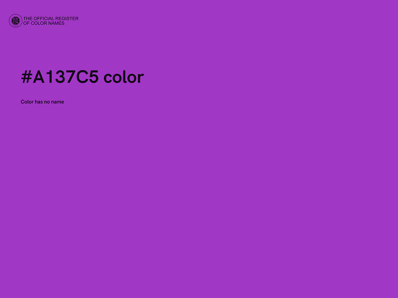 #A137C5 color image