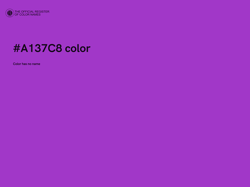 #A137C8 color image