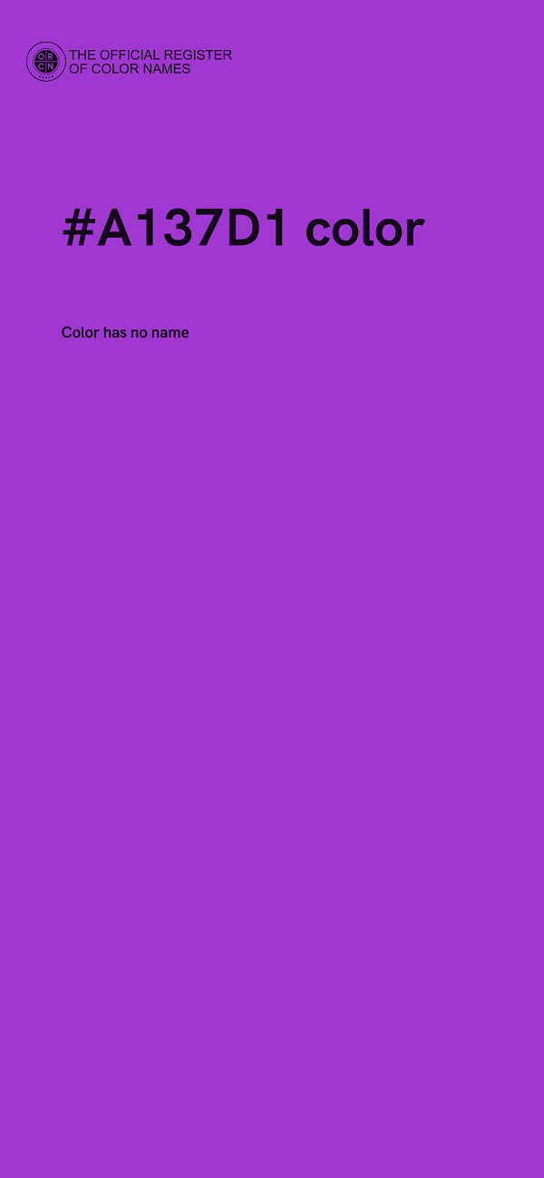 #A137D1 color image