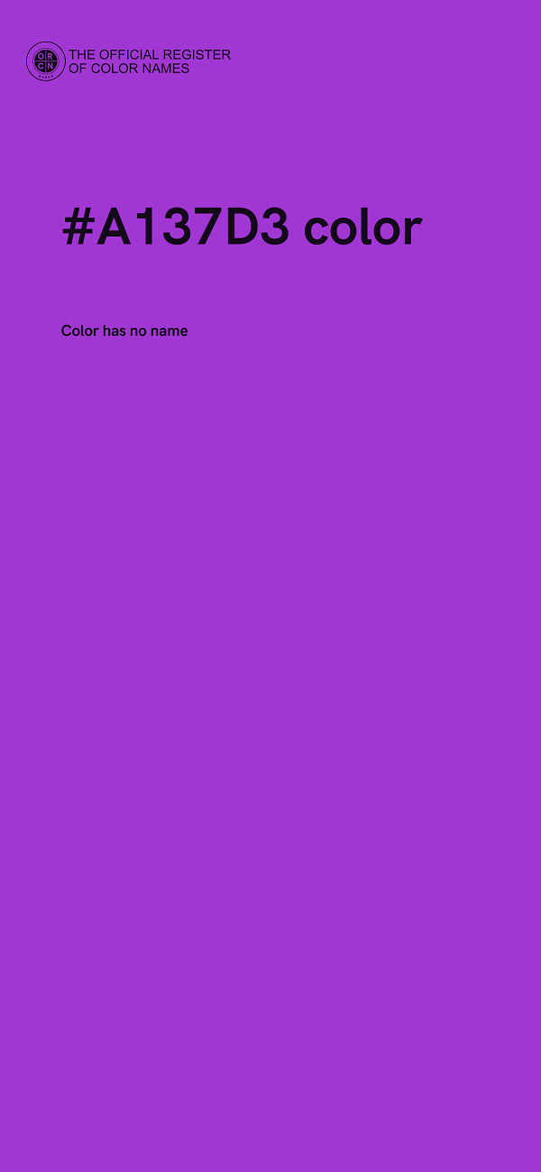 #A137D3 color image