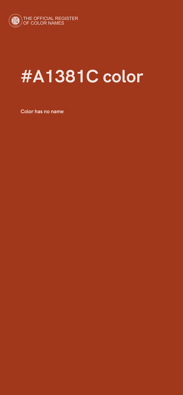 #A1381C color image