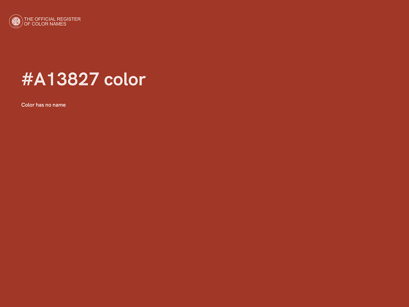 #A13827 color image