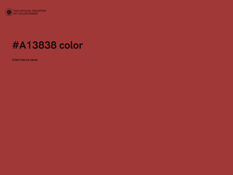 #A13838 color image