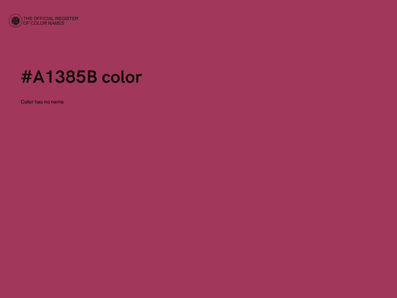 #A1385B color image