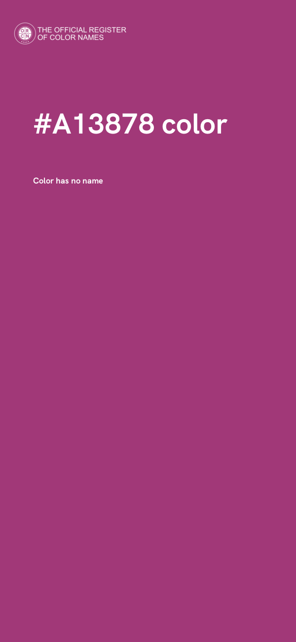 #A13878 color image