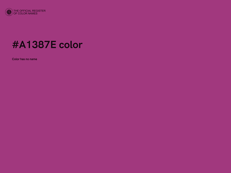 #A1387E color image