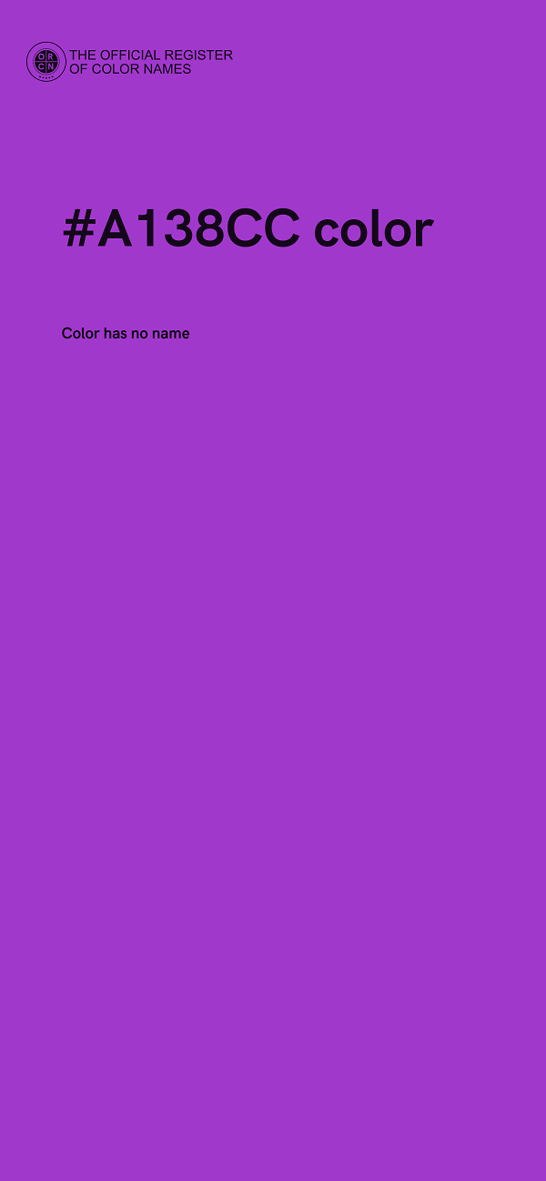#A138CC color image