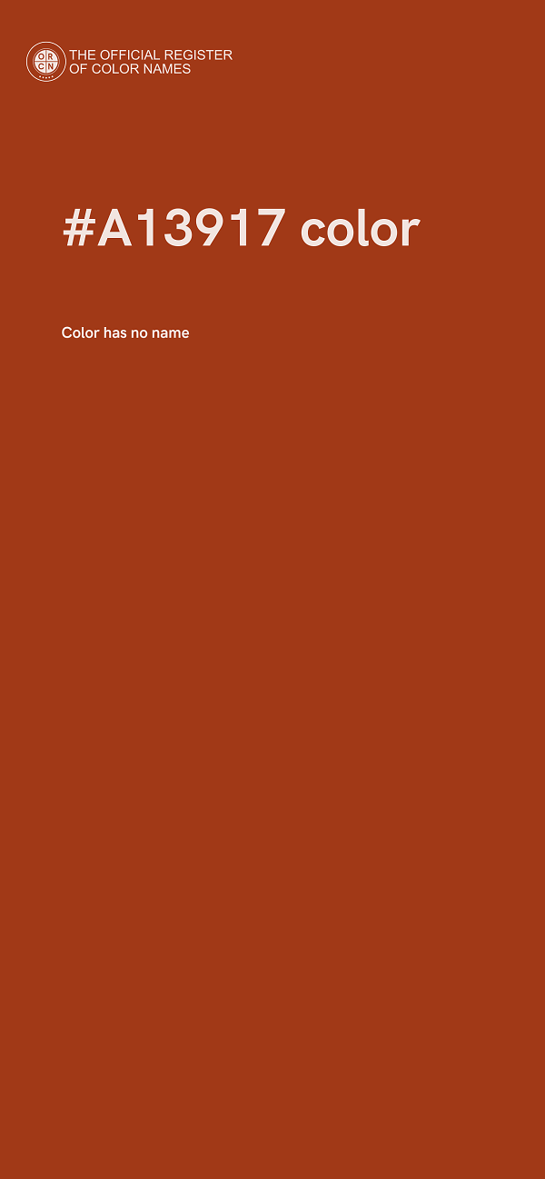 #A13917 color image