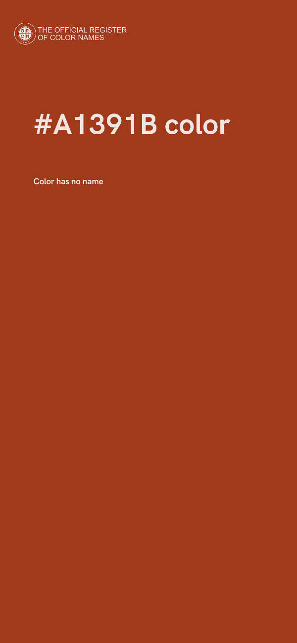 #A1391B color image