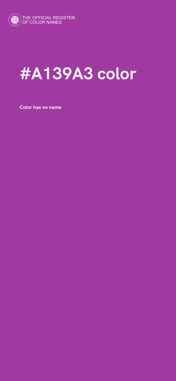 #A139A3 color image
