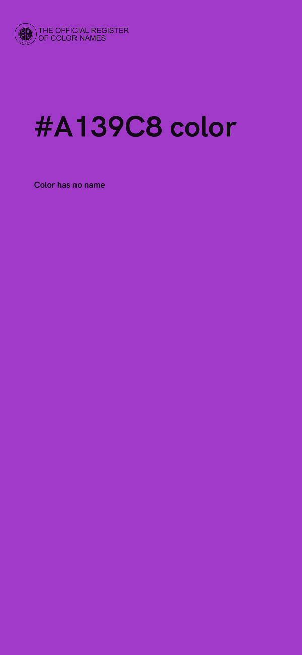 #A139C8 color image