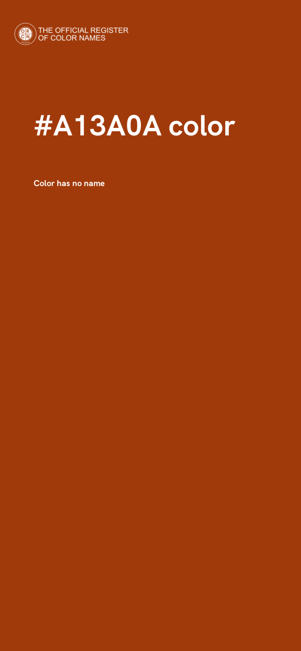 #A13A0A color image
