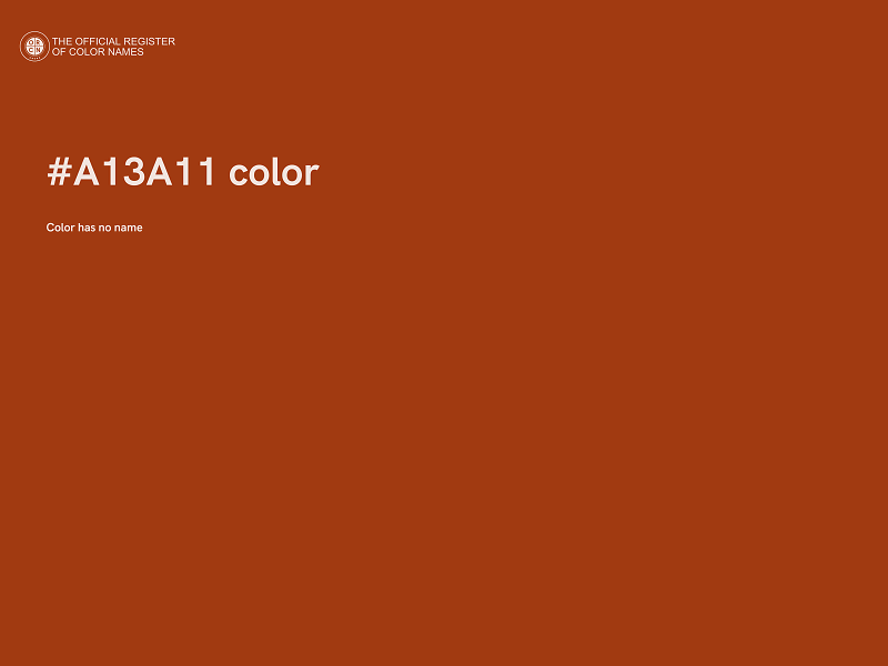 #A13A11 color image