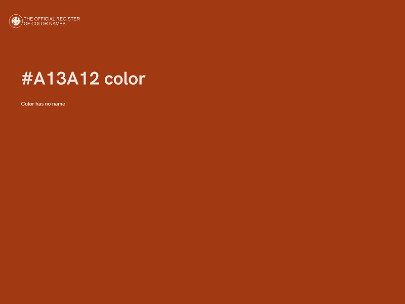 #A13A12 color image