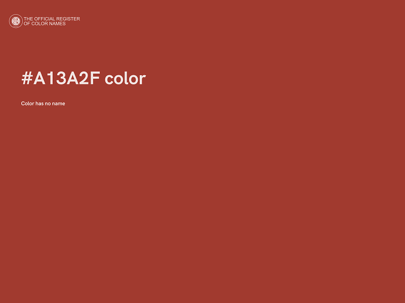 #A13A2F color image