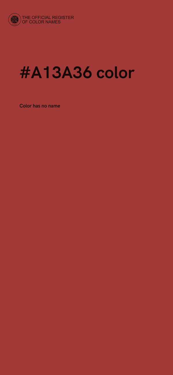 #A13A36 color image