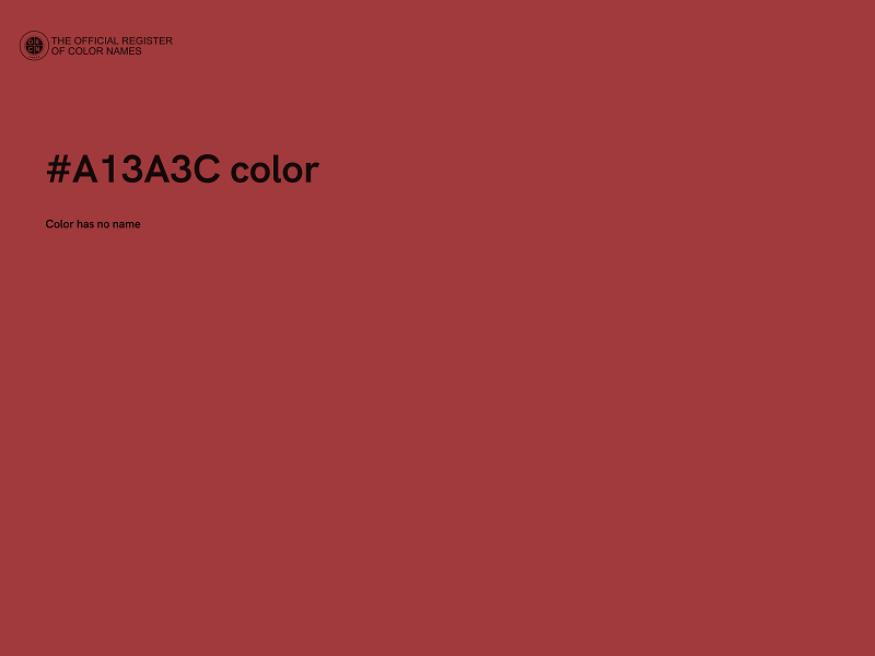 #A13A3C color image