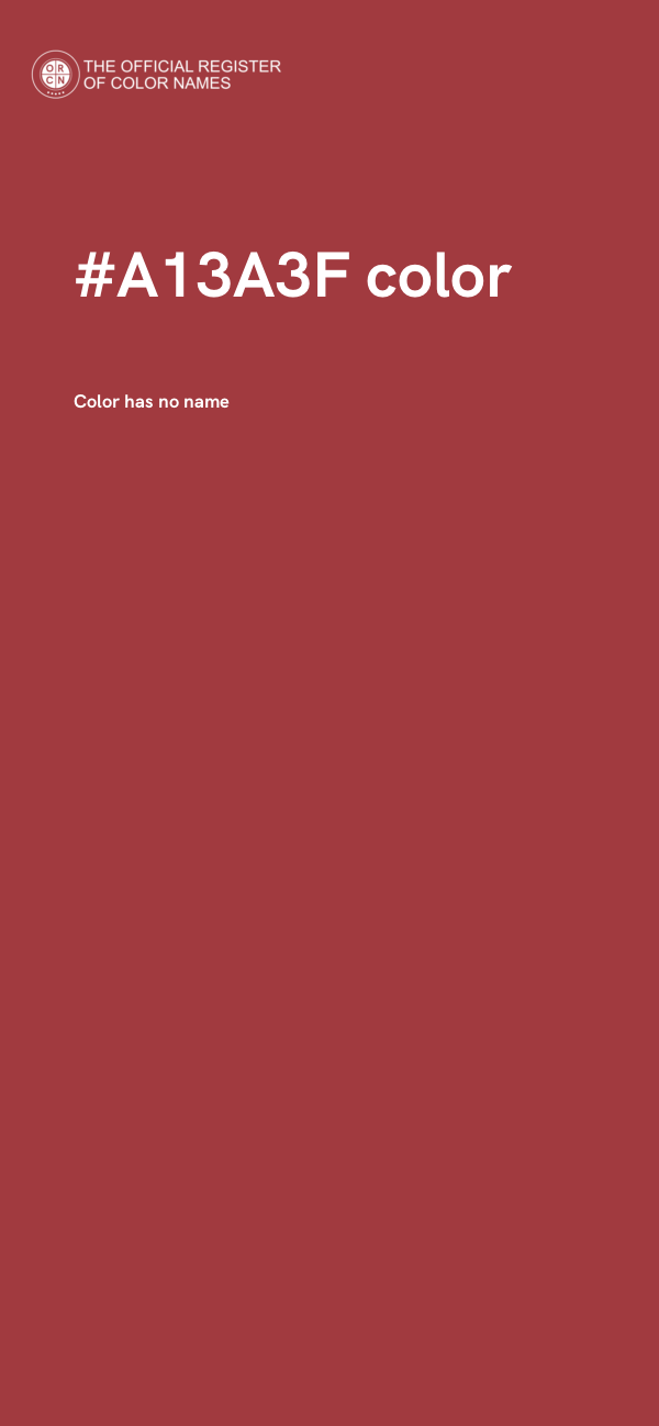 #A13A3F color image