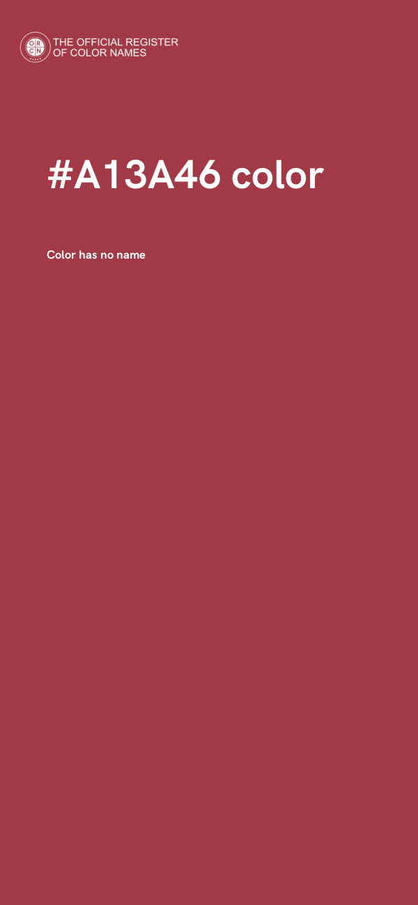 #A13A46 color image
