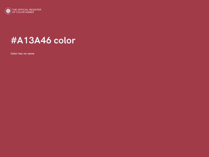 #A13A46 color image